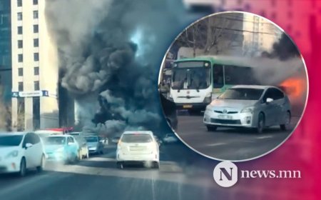 Автобусны мотор шатаж гал гарчээ